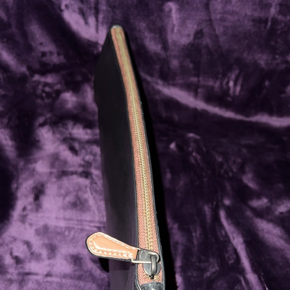 Coach Black Leather Pouch with Orange Gummy Bear Vandal - Picture 7 of 8